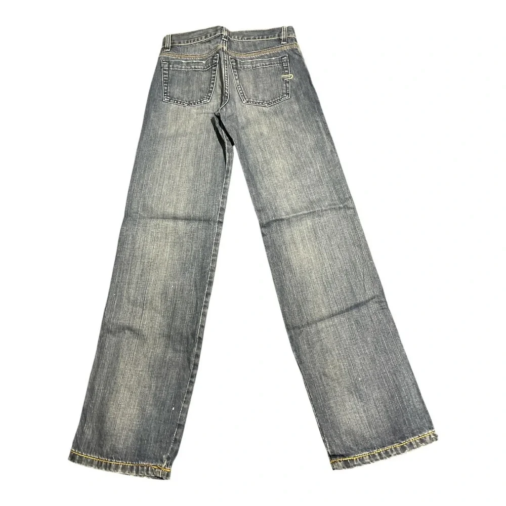 Diesel Jeans Boys 12 Blue Straight Leg Denim Industry Distressed Faded‎
